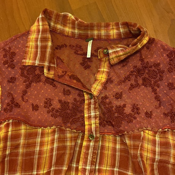 Free People Plaid Button Down - Picture 2 of 5